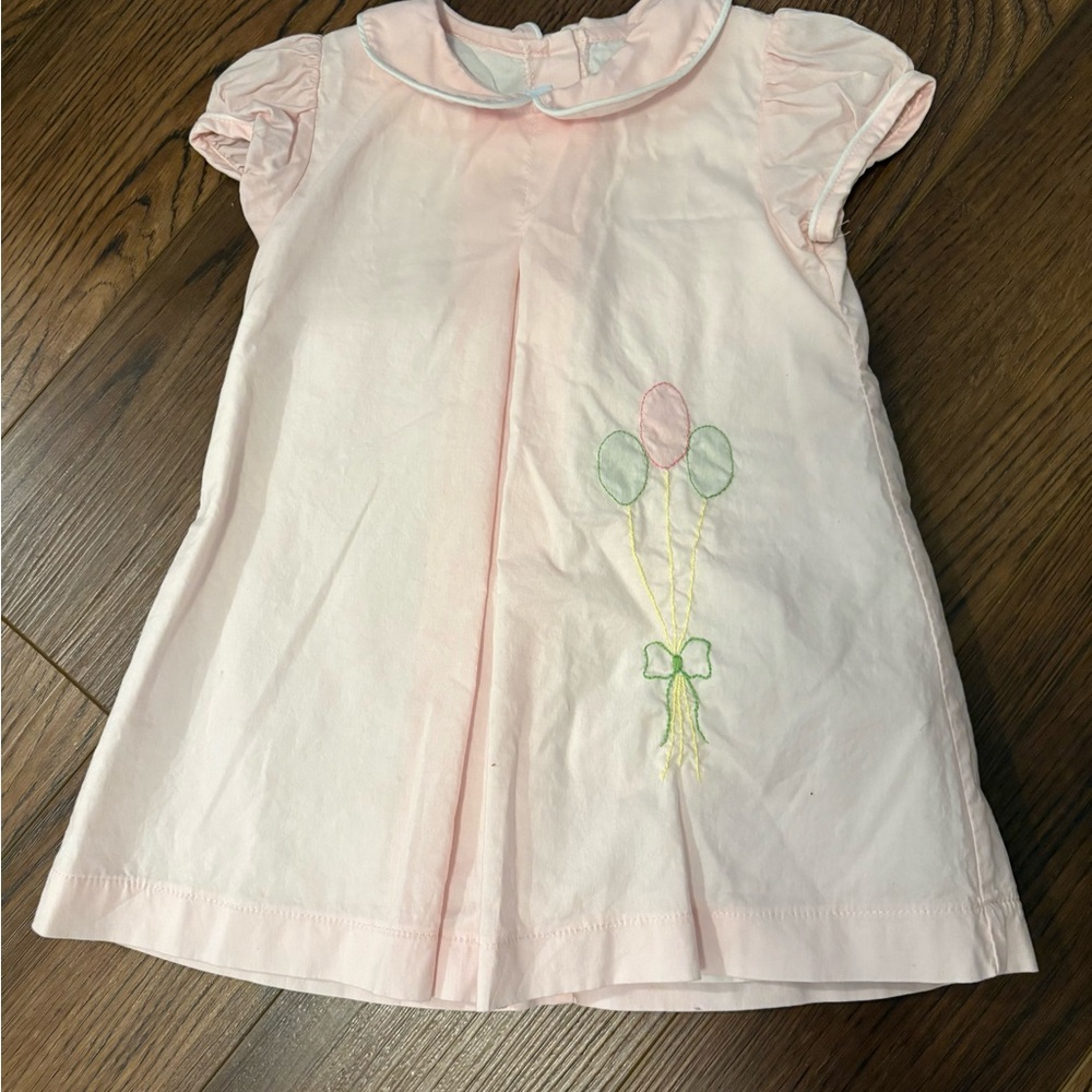 Pink Dress with Balloon Embroidery